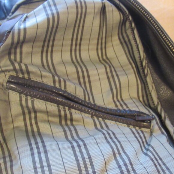 Danier Chocolate Brown Leather Bomber Jacket, XS, Slightly Distressed, J115 - Picture 11 of 11